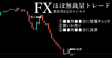 【FX】ほぼ無裁量トレード。完全無思考、完全ロジカルFXトレードでFX初心者でも安心なFX手法